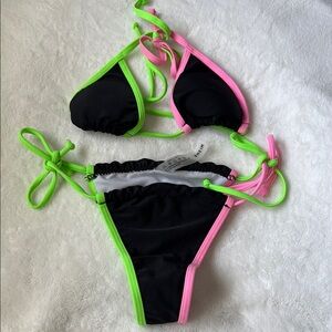 SHEIN Bikini w/ Neon Trim